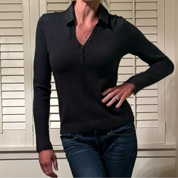 Brochu Walker cashmere, wool, and leather sweater - Picture 5 of 13